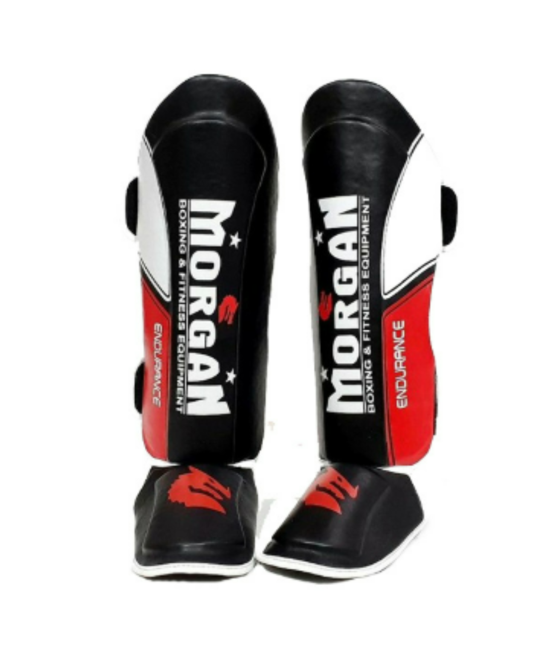 Morgan Shin Guards – Red and Black